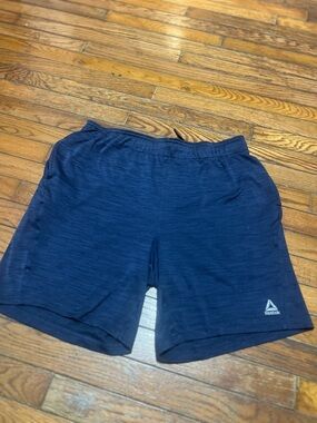 Reebok Men’s Dark Blue Athletic Shorts
